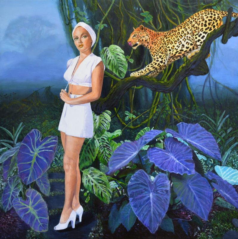 1940s Huntress II – Hollywood Original Painting on Canvas