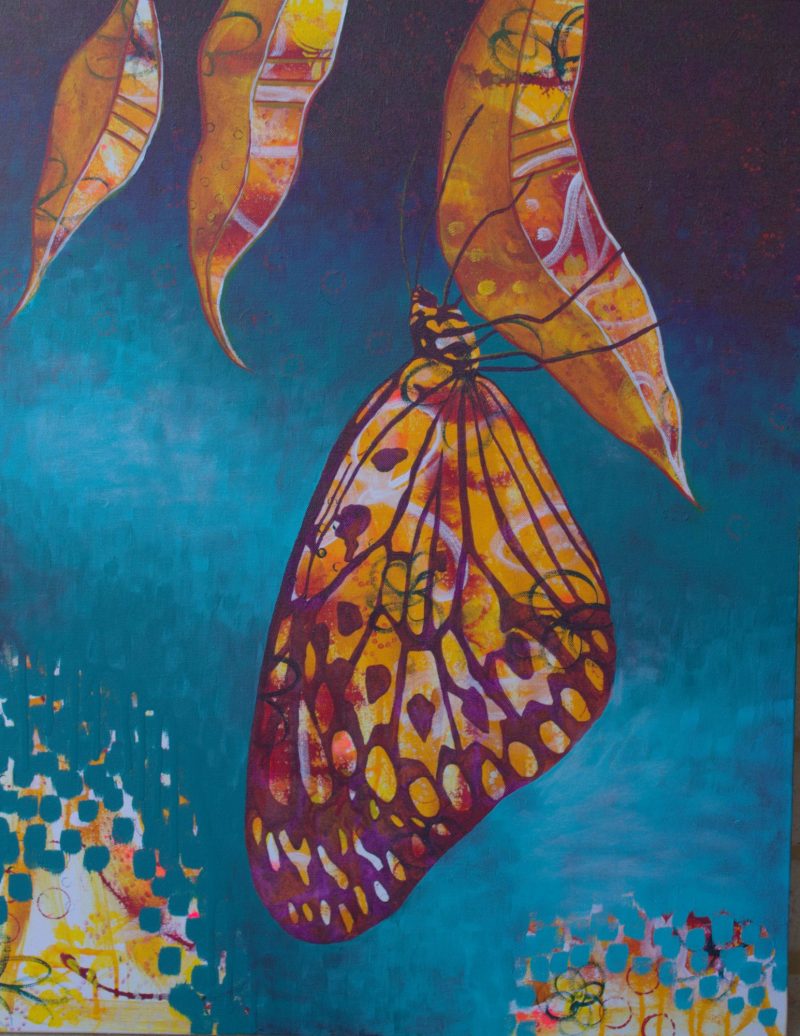 Butterfly Heart – original acrylic painting