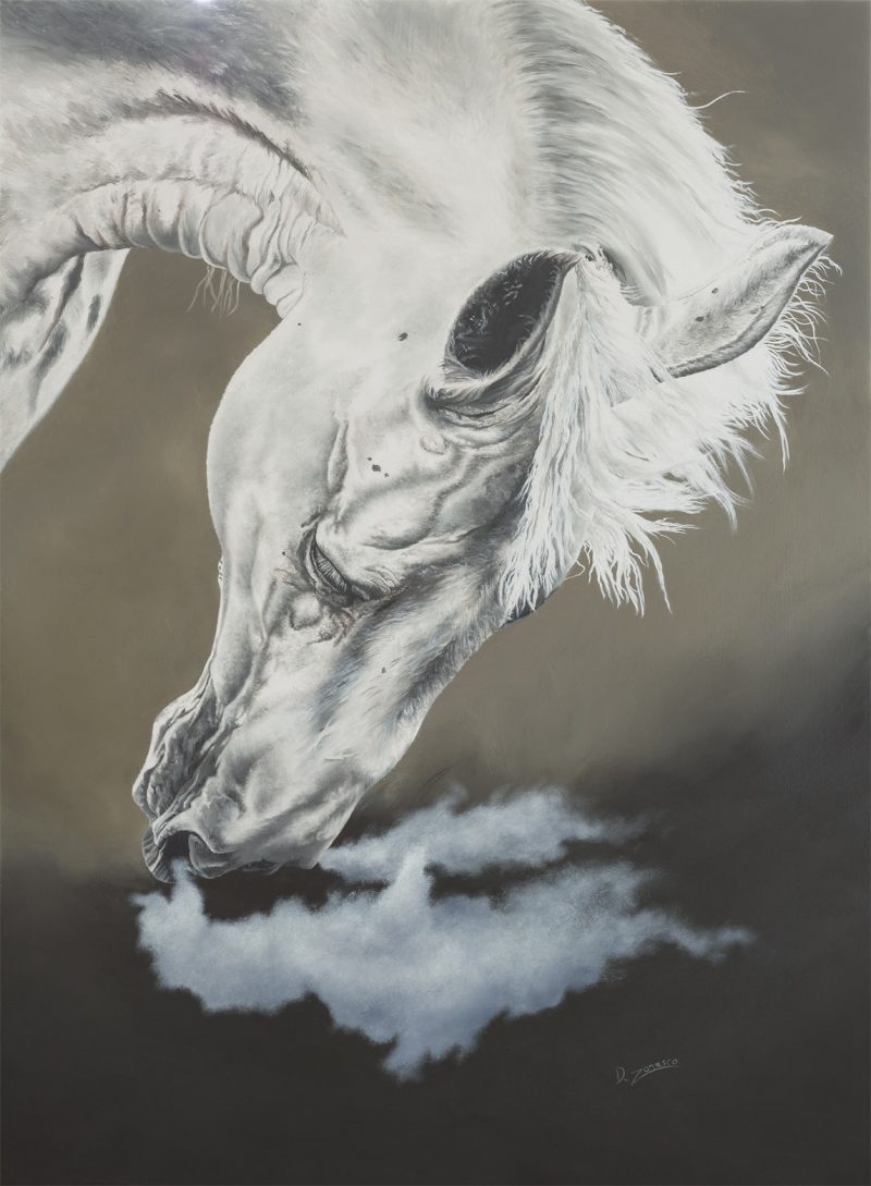 Silver Brumby Horse Painting
