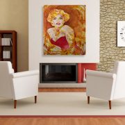 modern living room with fireplace