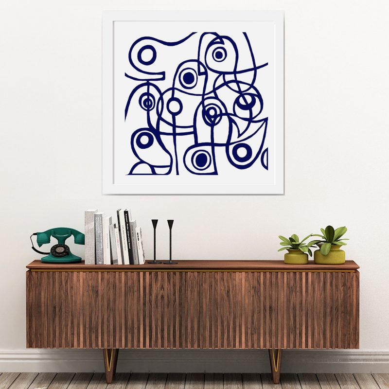 Modernist Blue – Ltd Ed fine art print, as seen in House Rules (84 x 84cm) *SOLD*