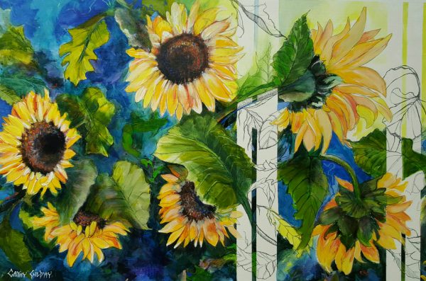 Sunflowers and stripes