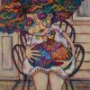 Betsy’s Bestie by Teresa Mundt_colourful_colorful_chook_lady_quirky_painting