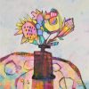 Flowers Four By Teresa Mundt Colourful Colorful Abstract Still Life Floral Painting