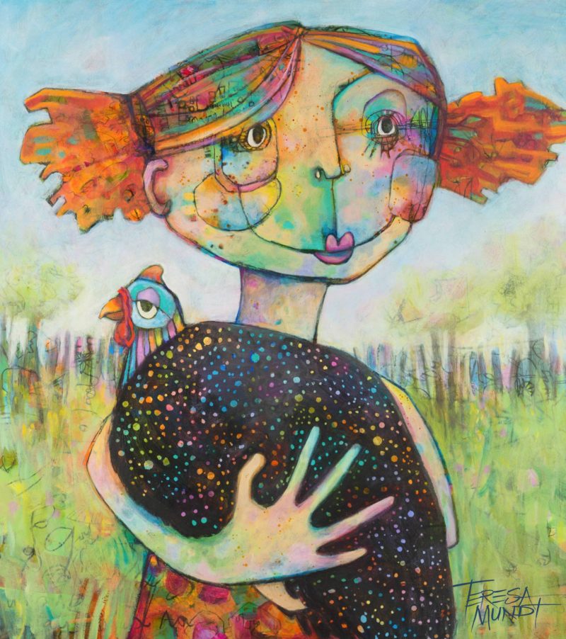 Girl and Guinea Fowl – Ltd Ed Print