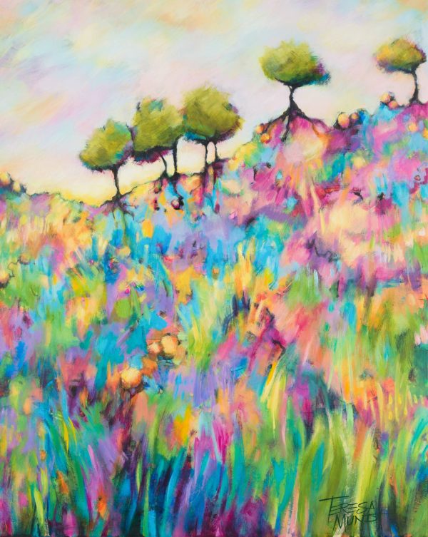 Grasslands By Teresa Mundt Colourful Colorful Acrylic Art Landscape Painting