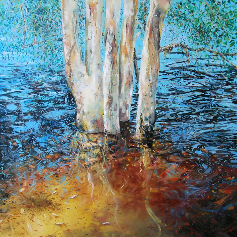 Brown lake water dance