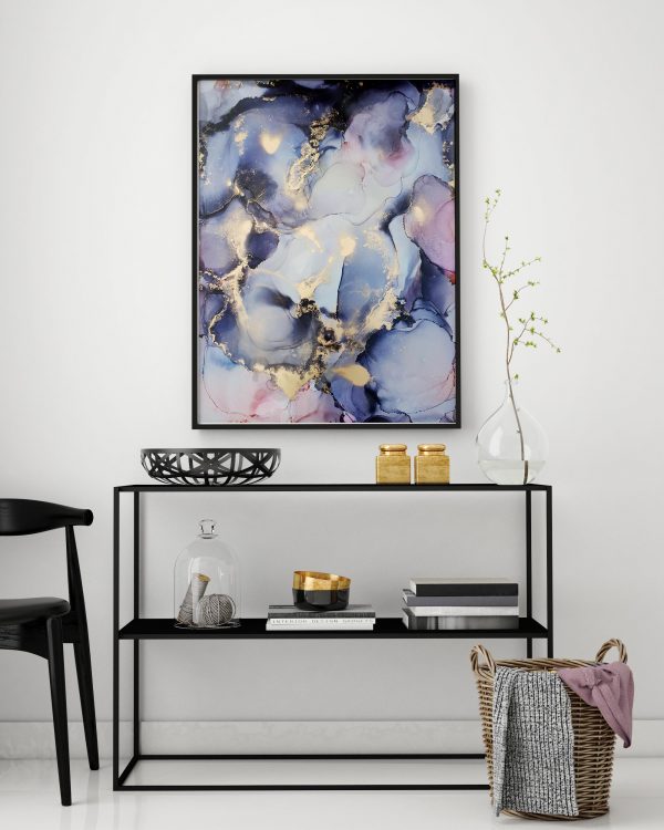 mock up  poster on the wall of hipster living room