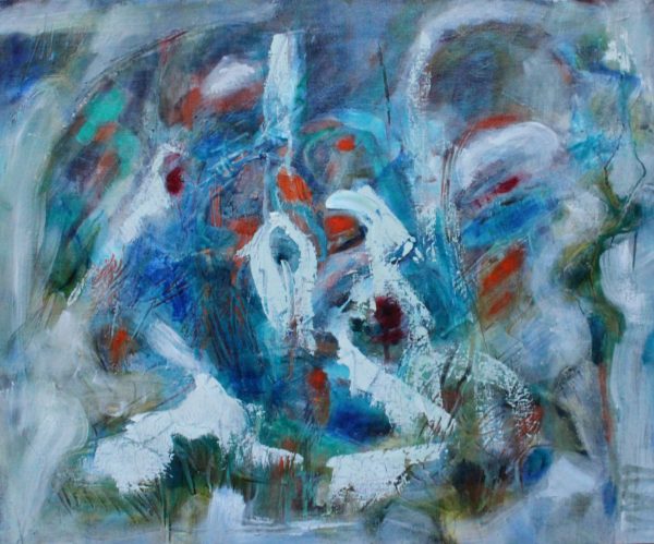 city lights, rainy night