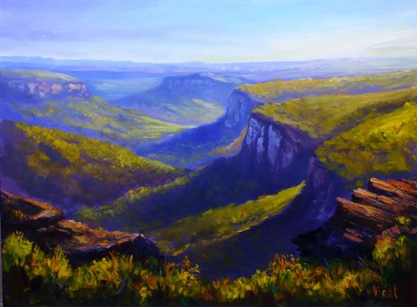 Acrylics on canvas Mt Banks Blue Mountains s