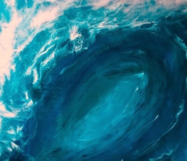 The Wave – An abstract beach painting in Resin