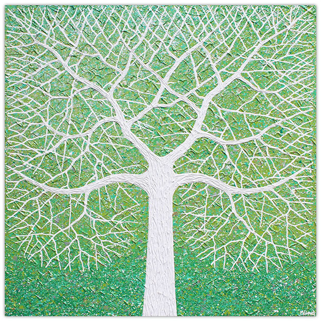 Spring Tree in Field – SOLD