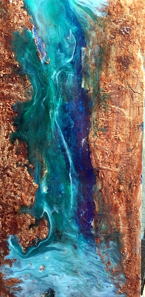 Kimberley Waterfalls – Resin and Mixed Media