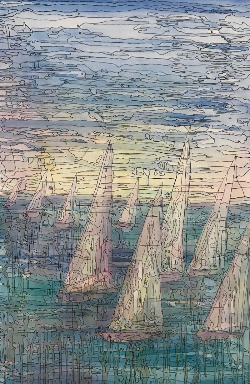 Abstract Sail Boats CZ18031