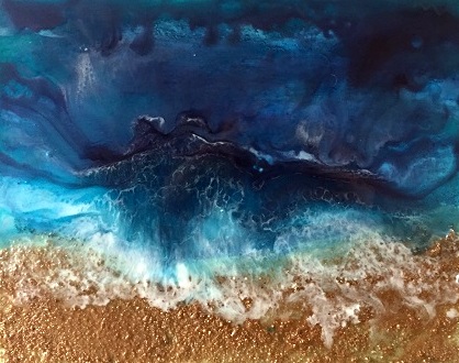 Tides In – Resin Beach Scene aerial view
