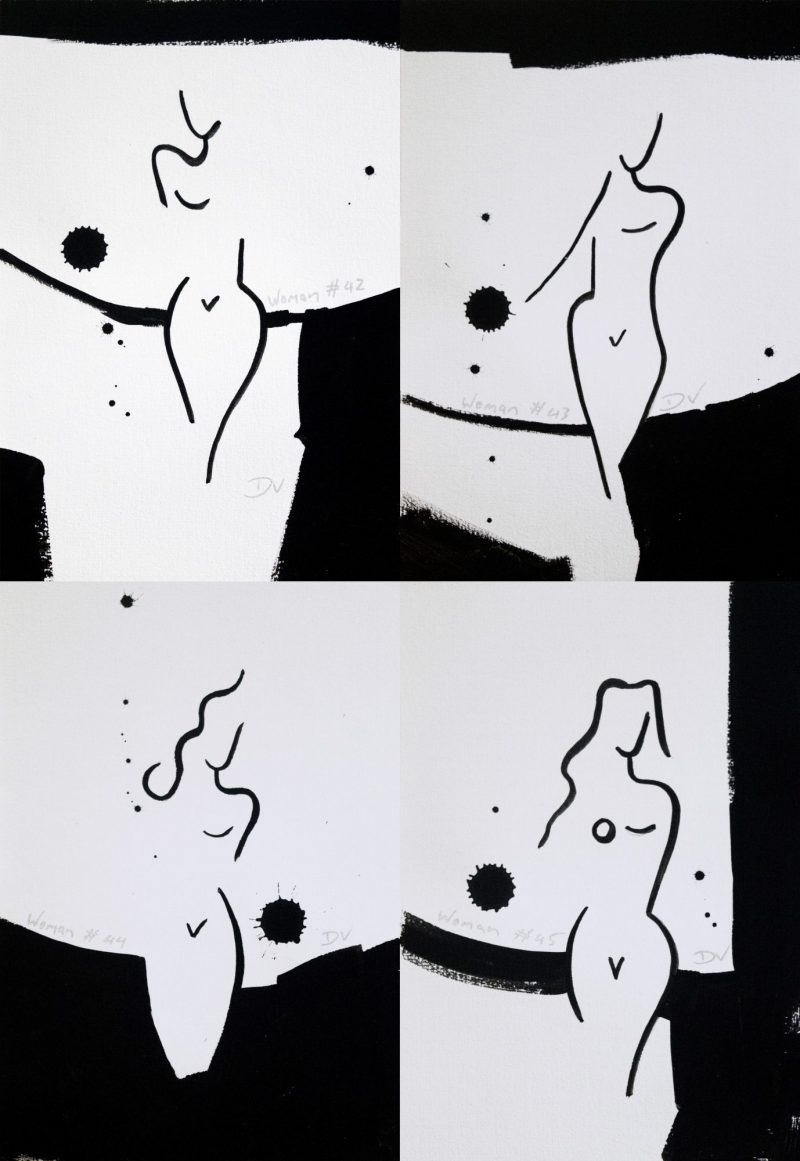 Women series line drawings – set of four – No 3