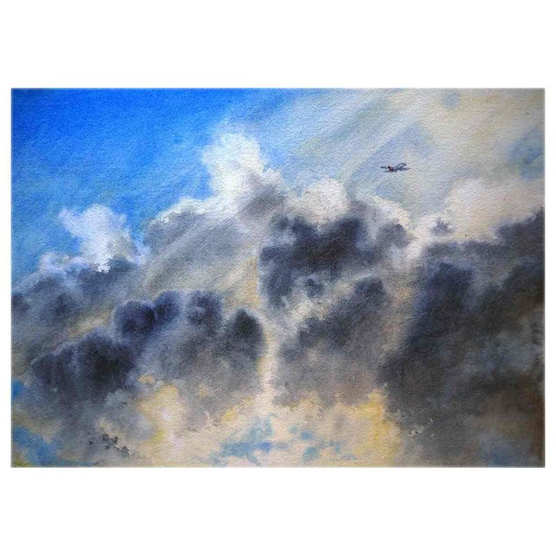 In the sky – Original watercolour painting