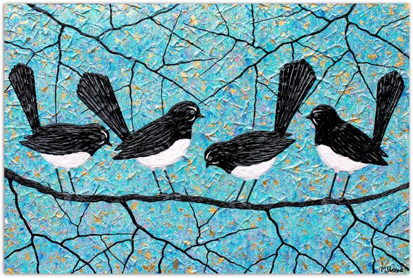 Art Lovers Willie Wagtail Painting Miranda Lloyd