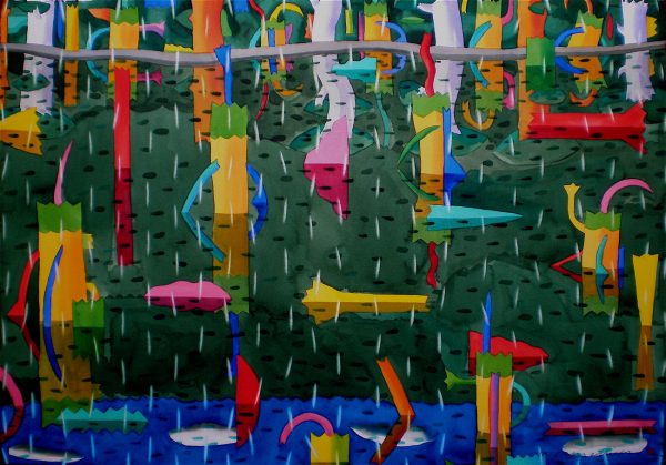 Swamp Reflections: Veil Of Rain 30x40:75x100cm Watercolour