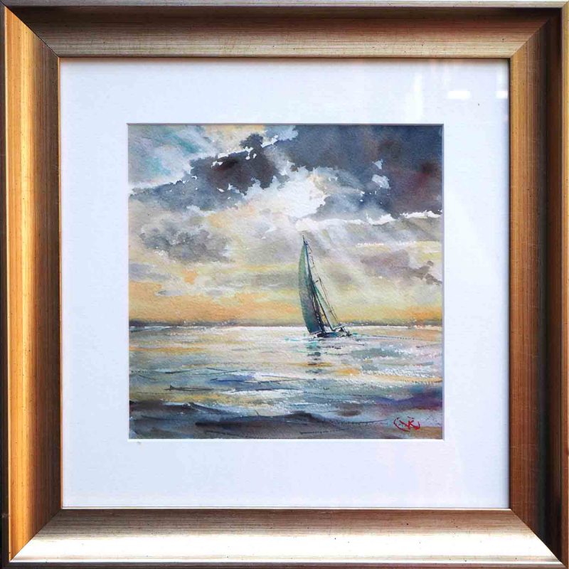 Sunrise – Original Watercolour – framed