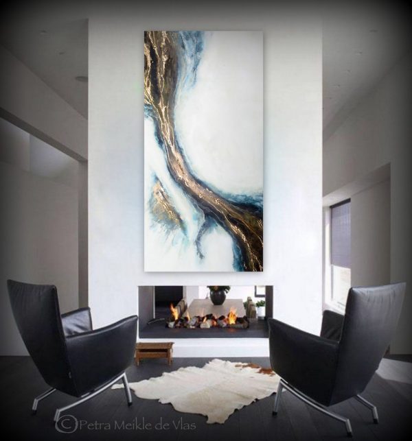 Large Abstract Wall Art For Sale "connection" By Petra Meikle De Vlas