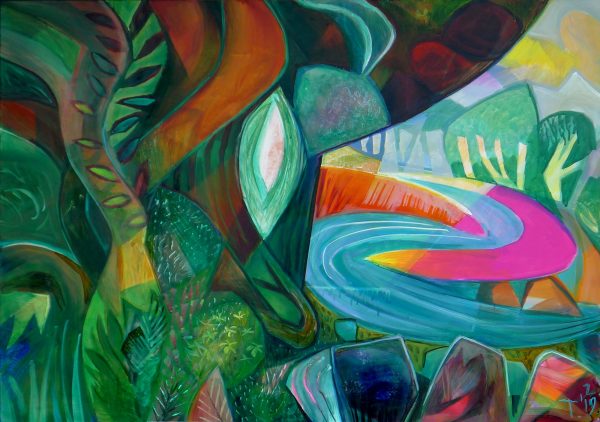 Cave And River Painting 8.2'19