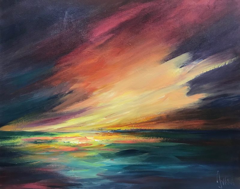 A BLUE AND GOLD SUNSET