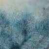 Artist Leni Kae Bloom Through The Winter Blue Abstract Landscape 87x87 Art Size