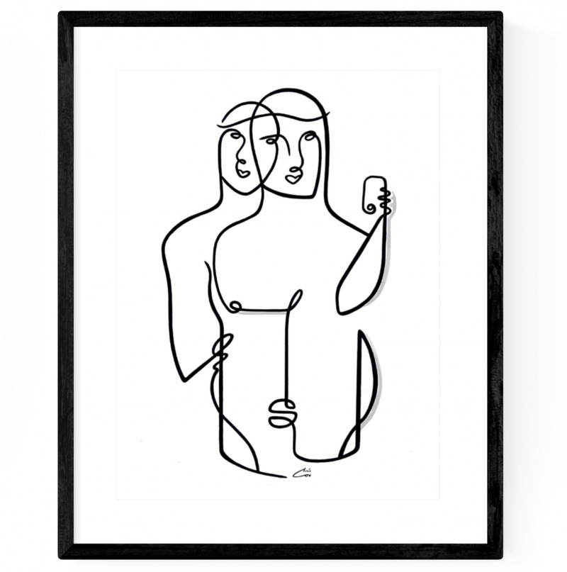 Lovers Selfie V3  Framed