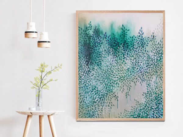 Artist Leni Kae Healing Path By The Greenway Left Wood Frame