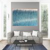 Artist Leni Kae Interior Design Loungeroom Art Immersion In Blue Commission Framed Eg Abstract Landscape
