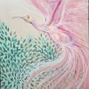 Artist Leni Kae Spoonbill Rising .bird Painting 