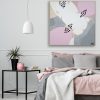 Grey And Pink Bedroom Interior