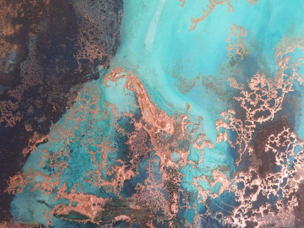 "low Tide Reef" Ocean Art Resin Coated Painting By Petra Meikle De Vlas20