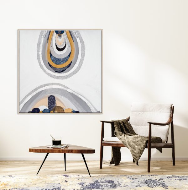 Horizontal Frame Mock Up In Scandinavian Minimalist Interior Bac