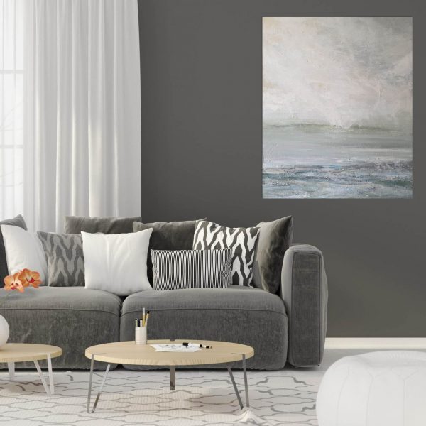 Reef Dawn Orange Flower Lounge Room