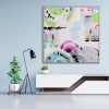 Modern Tv Stand Design With Blue Wall With Decoration.