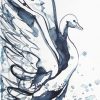 Dancing Swan Sydney Artist Leni Kae Minimal Art 1