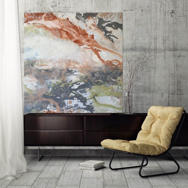 Eucalypt With Concrete Wall Mustard Chair