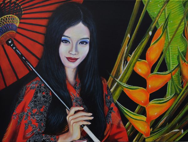 Japanese Heliconia H76.5 Xw102cm X D3.8