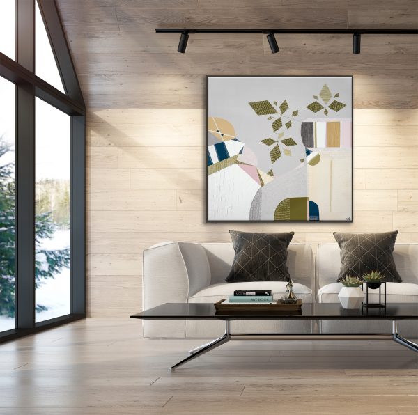 Interior Living Room Of A Forest House 3d Rendering