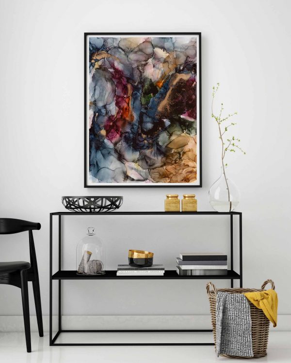 Mock Up Poster On The Wall Of Hipster Living Room