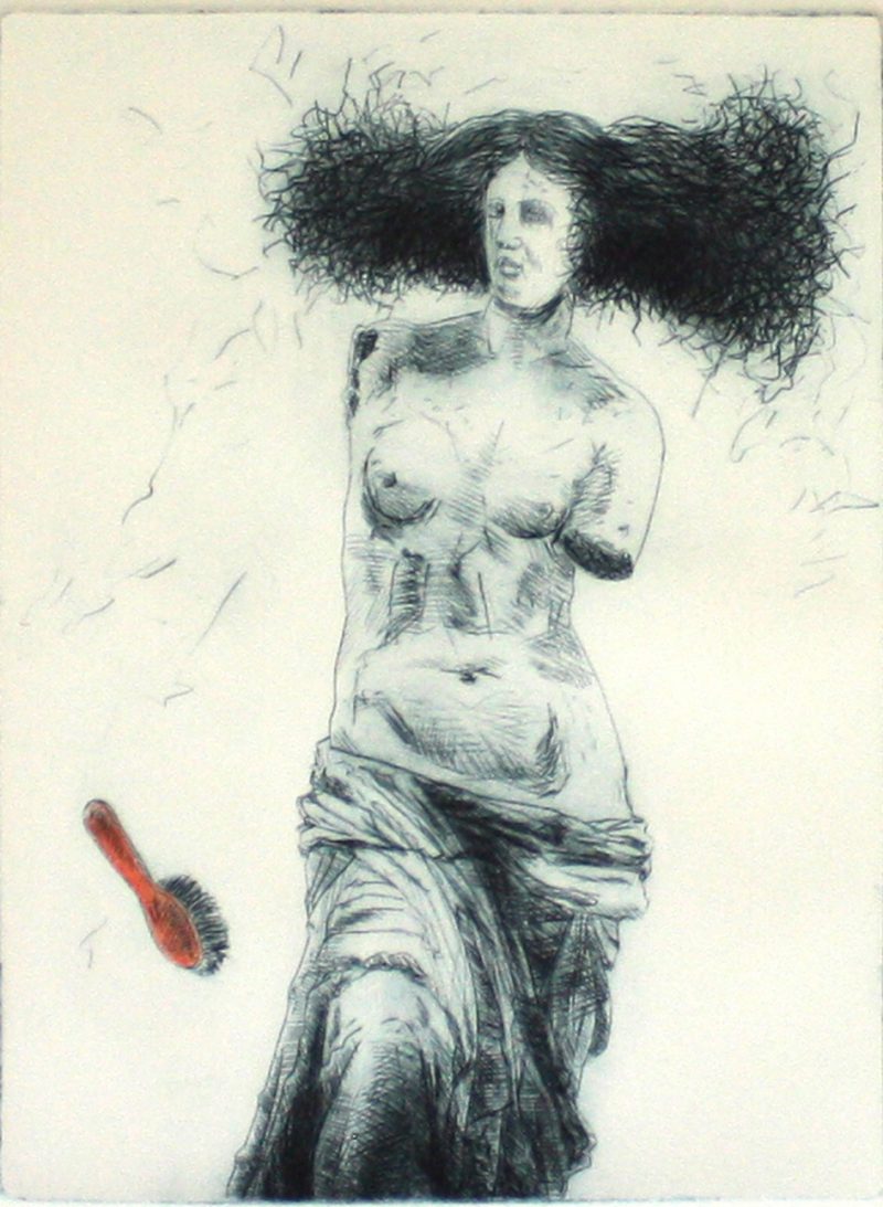 Red hairbrush Ltd Ed Print