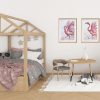 Leni Kae Dance Of The Pink Flamingo 1&2 Kids Bedroom Interior Design Crop Watercolour Art
