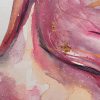 Leni Kae Dance Of The Pink Flamingo 1 Watercolour Art Closeup
