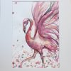 Leni Kae Dance Of The Pink Flamingo 1 Mount Watercolour Art