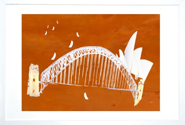 Red Haze Sydney Harbour Frame Copy