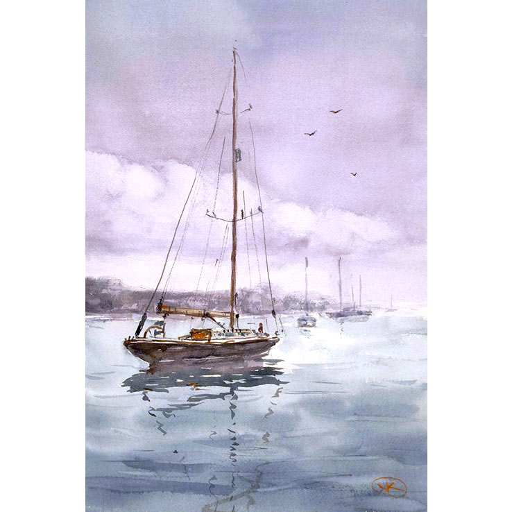 Boats – Original watercolour painting