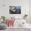 Nature Lover's Bright Bedroom Interior With A Wall Art Of Flower