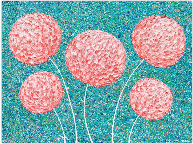 Flowers Pink Textures Landscape – SOLD